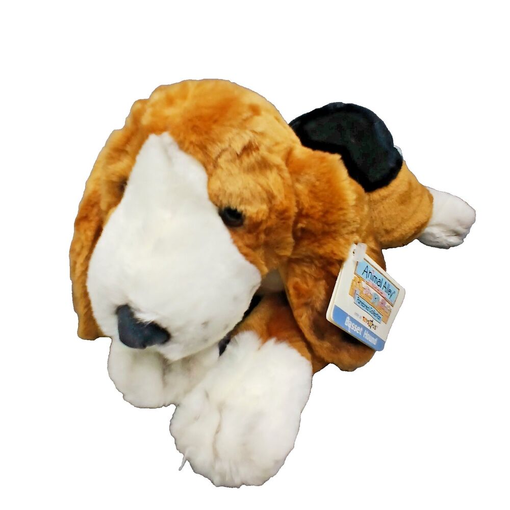 Toys R Us Animal Alley Brown Basset Hound  Dog Puppy Plush 12” Tags Old STock